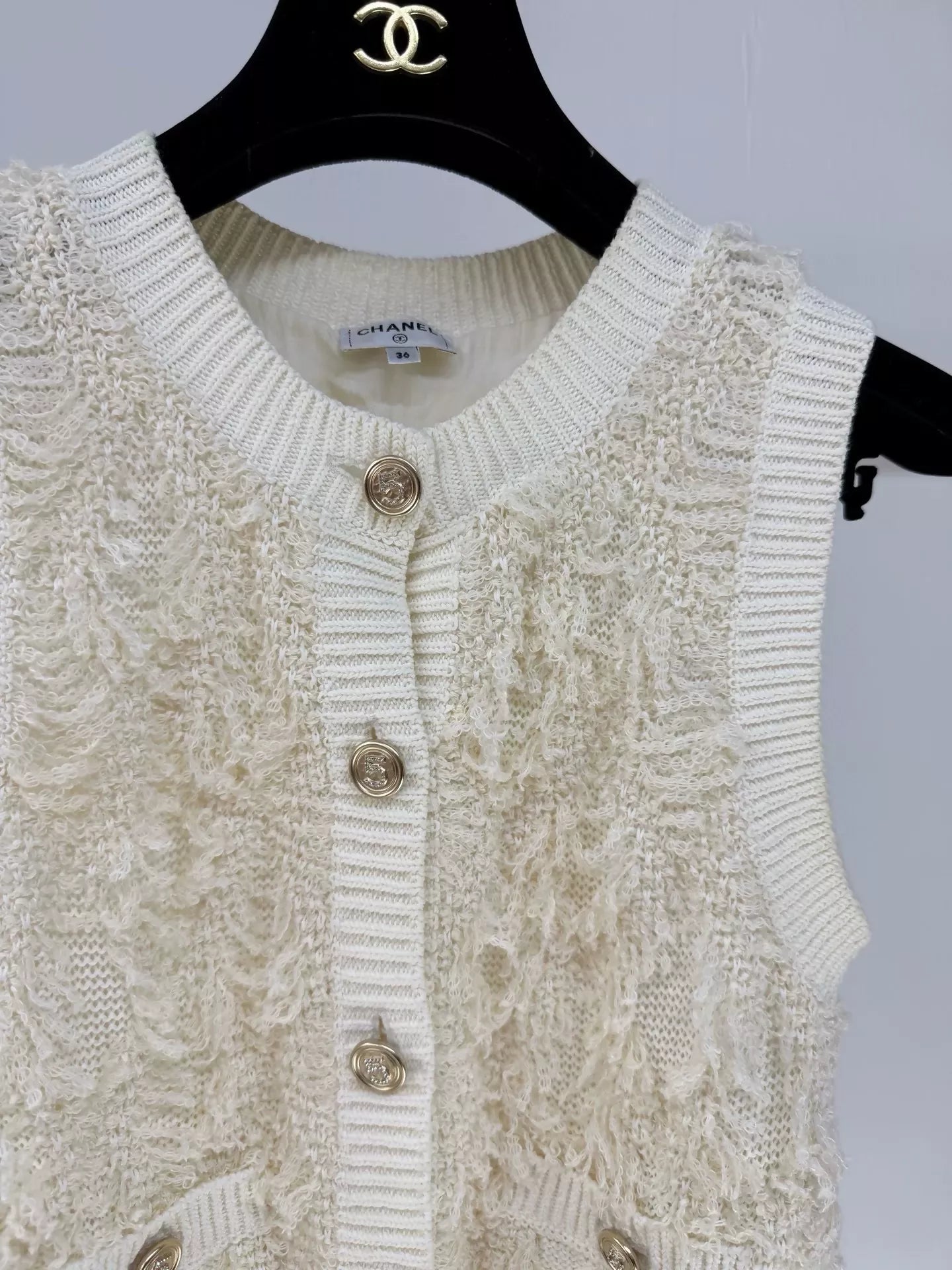 Chanel 21S ecru cardigan