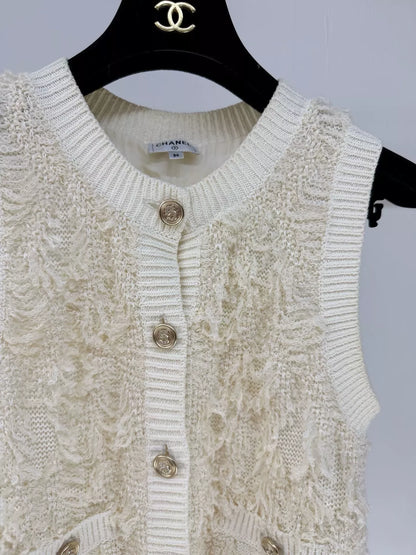 Chanel 21S ecru cardigan