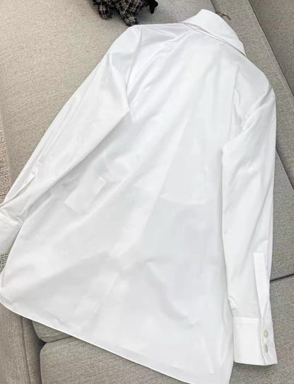 Chanel 21S White tunic shirt