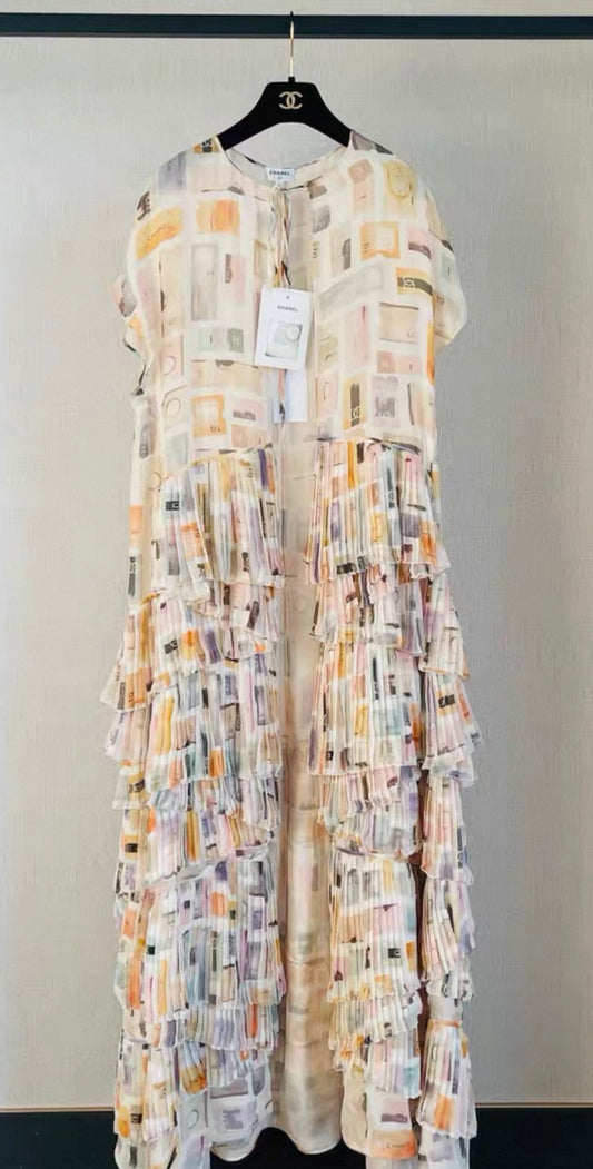 Chanel fall 2024 multicolor silk coat