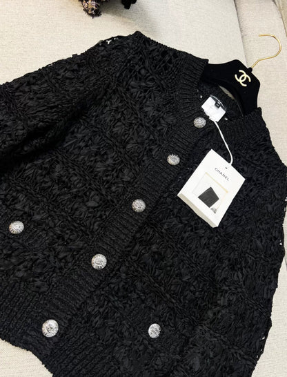 Chanel 24S Black Knitted Cardigan