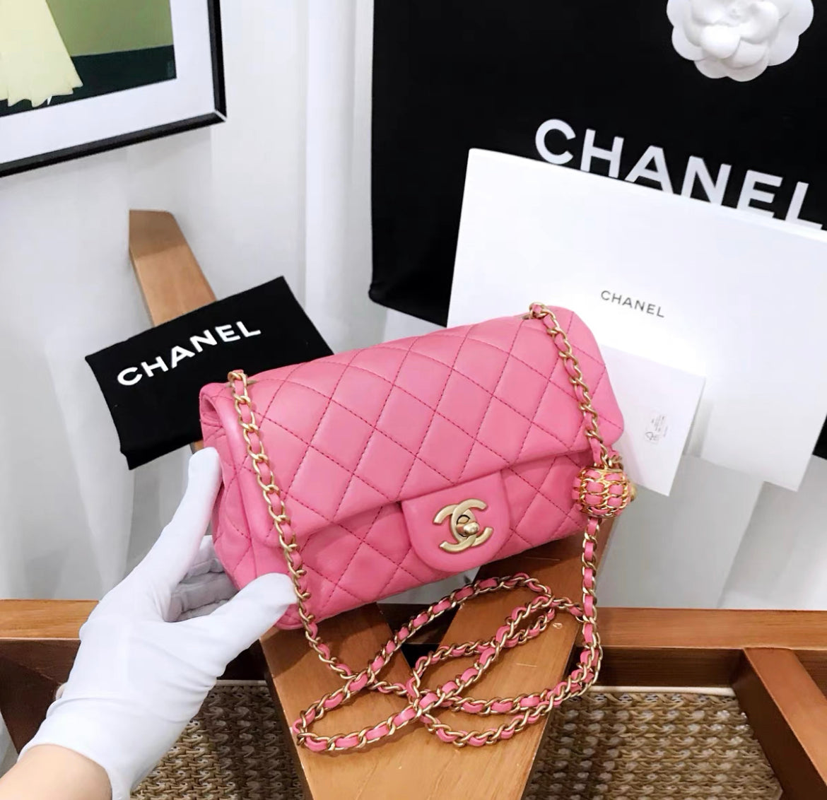 Chanel Pink Mini Rectangular Flap Bag