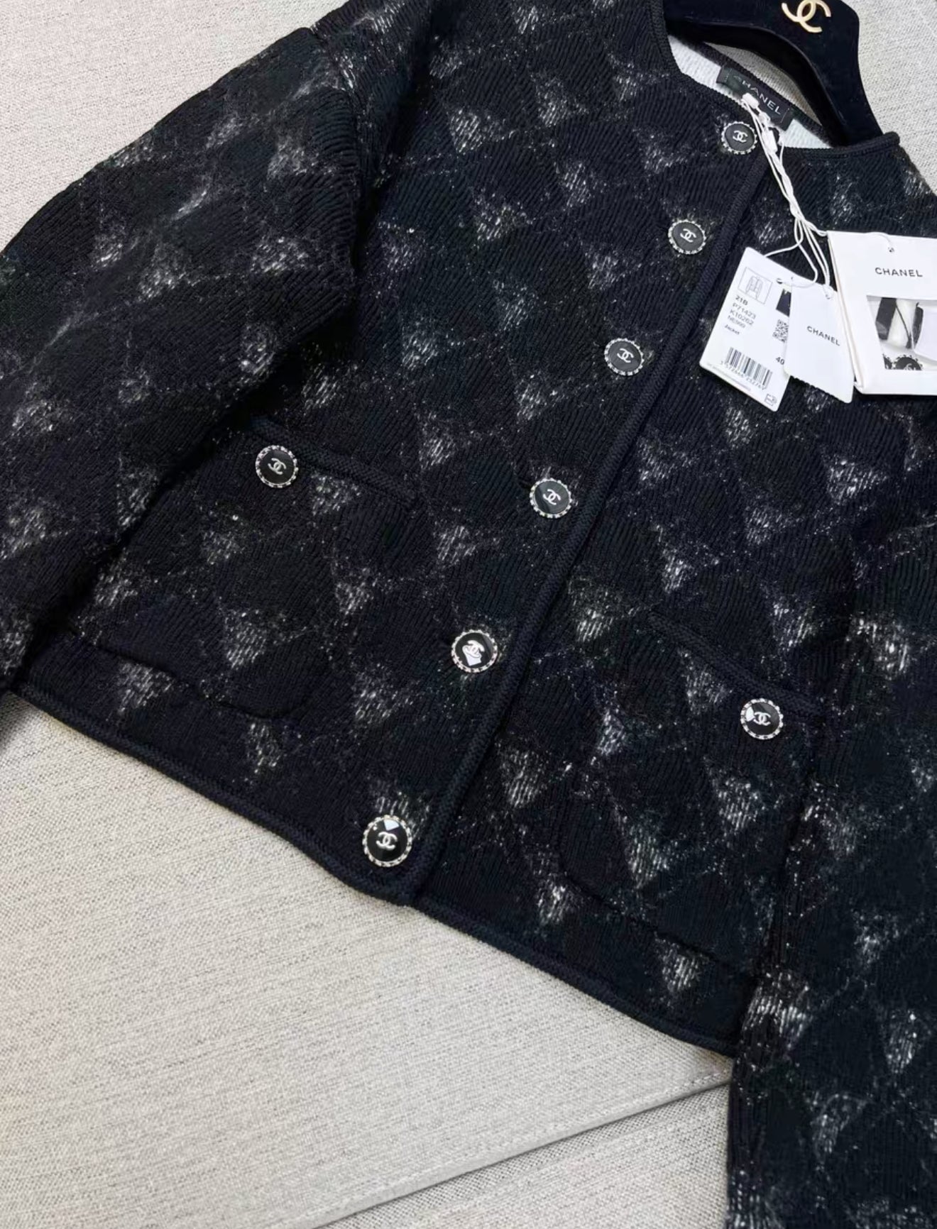 Chanel 21B Black & Gray Jacket