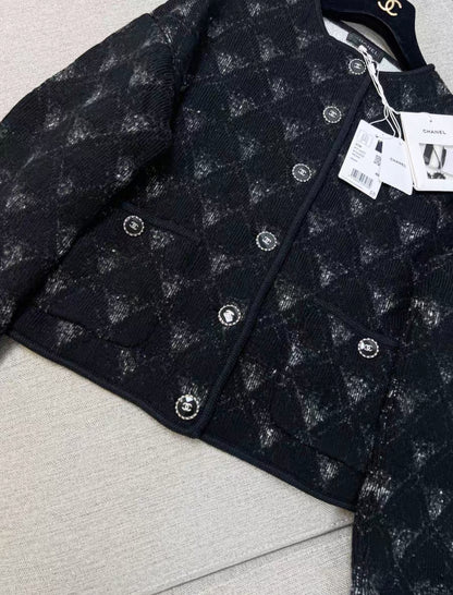 Chanel 21B Black & Gray Jacket