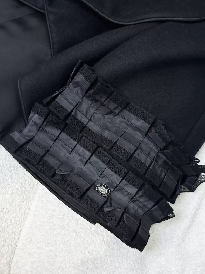 Chanel 2014/15 Paris-Salzburg Black Cashmere Cape Coat