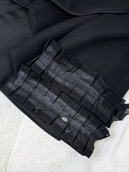 Chanel 2014/15 Paris-Salzburg Black Cashmere Cape Coat
