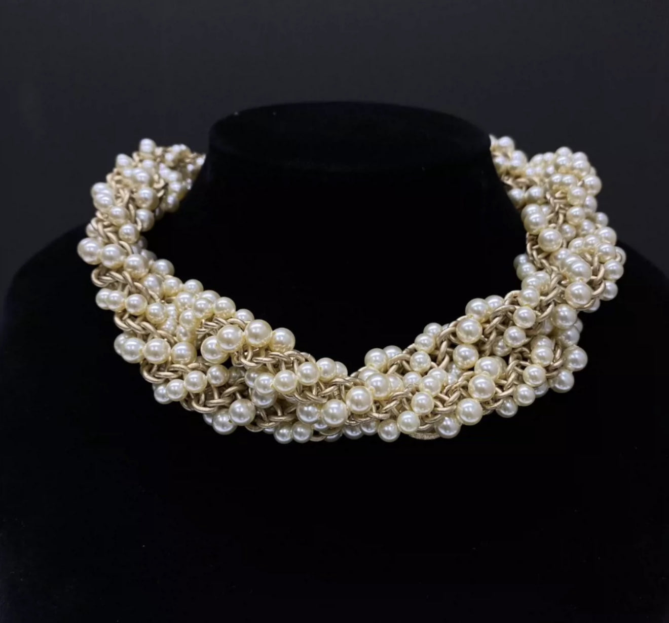 Chanel 17A Multi-Layer Pearl Choker Necklace