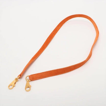 Hermes Kelly 25 Orange Doblis Suede Leather Gold Hardware