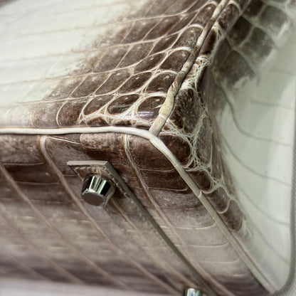 Hermes Birkin 25 Himalaya crocodile leather Palladium Hardware