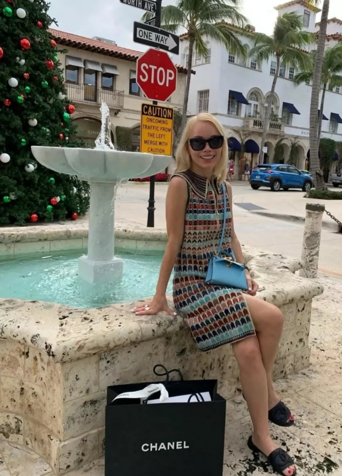 Chanel 19A Turquoise, Red 
Blue Dress