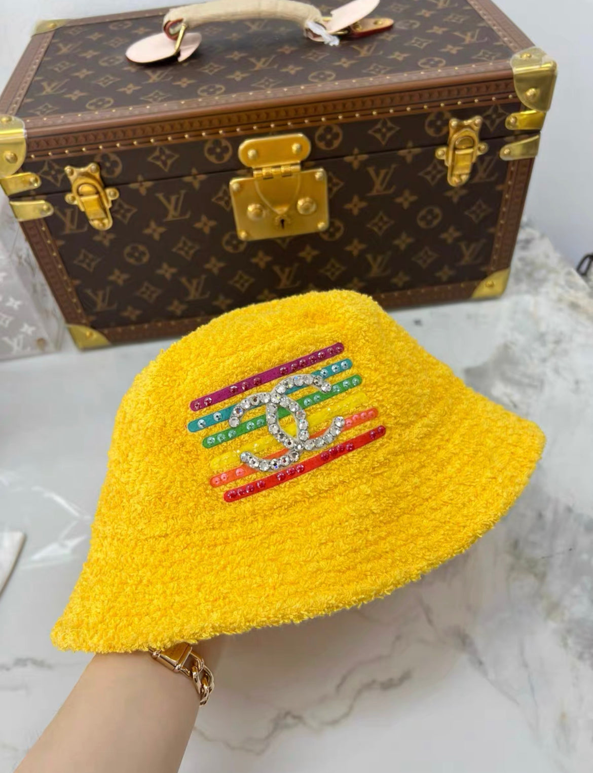 Chanel x Pharrell Capsule Collection Bucket Hat Yellow M size