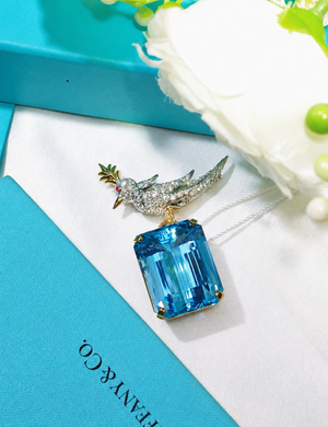 Tiffany & Co. High Jewellery Bird on a Rock Aquamarine Brooch
