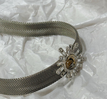 Chanel 17K Diamond-Encrusted Sunflower Wide Choker