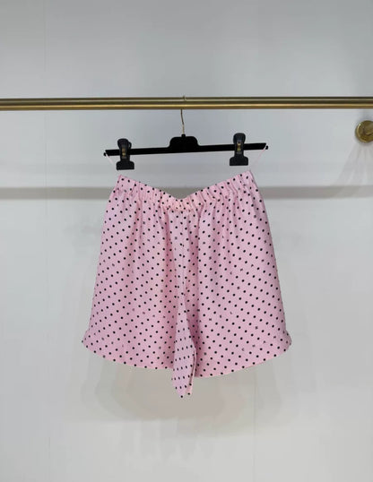 Chanel 24P pink polka shorts