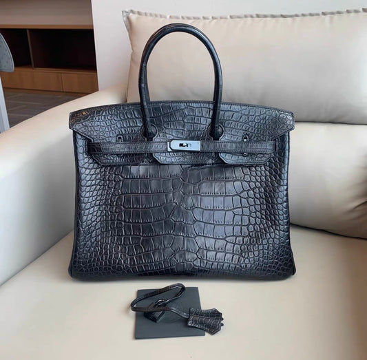 Hermès Birkin 35 SO BLACK Matte Alligator Black PVD Hardware