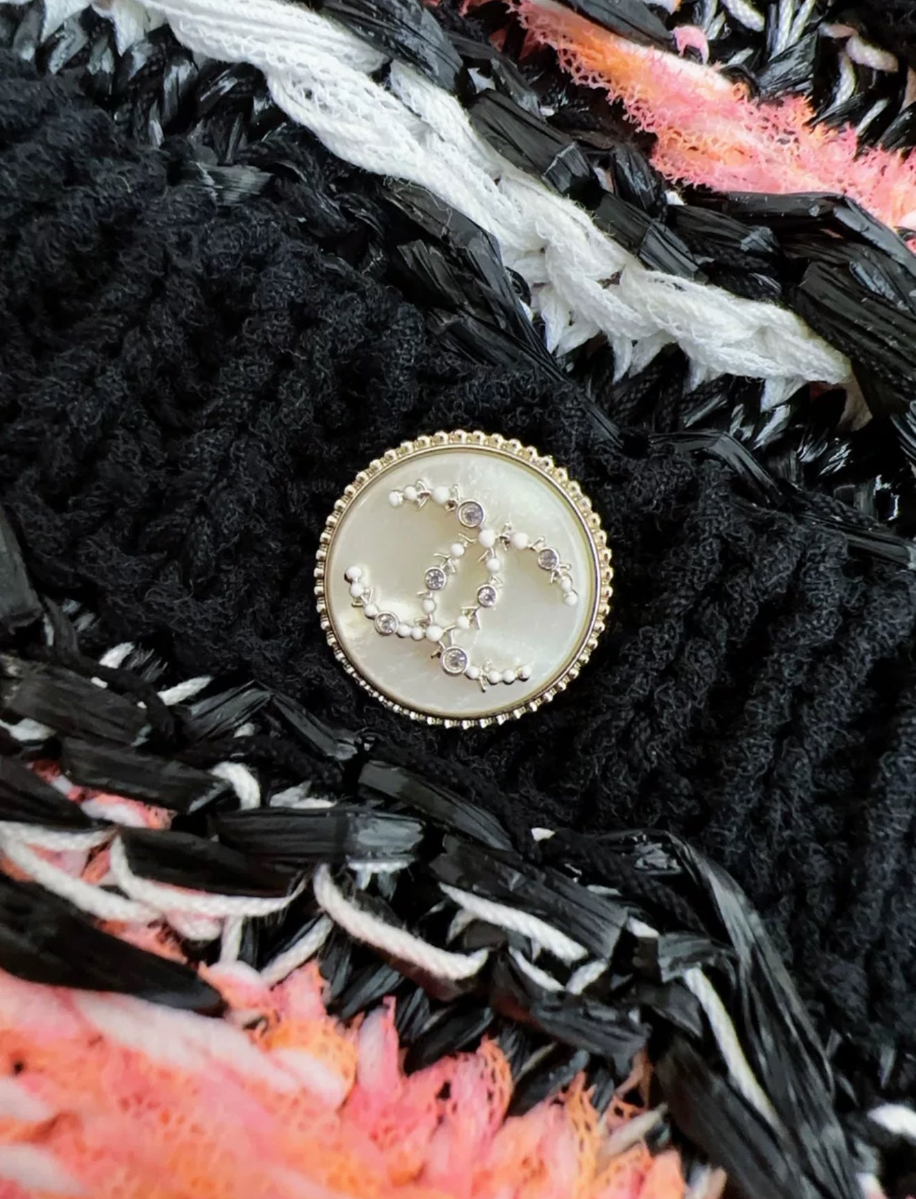 Chanel 20S Black/Pink Knit Dress