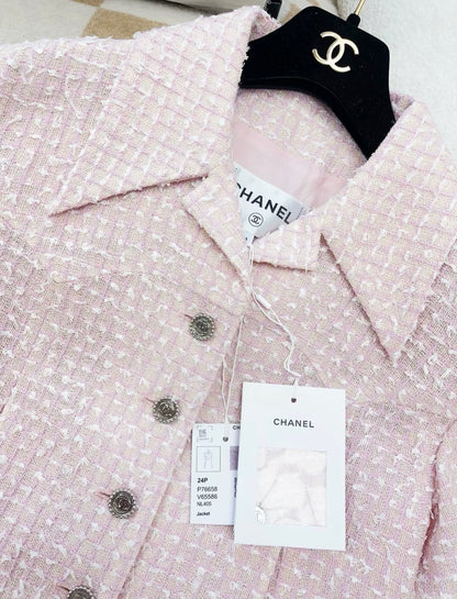 Chanel 24P pink tweed jacket