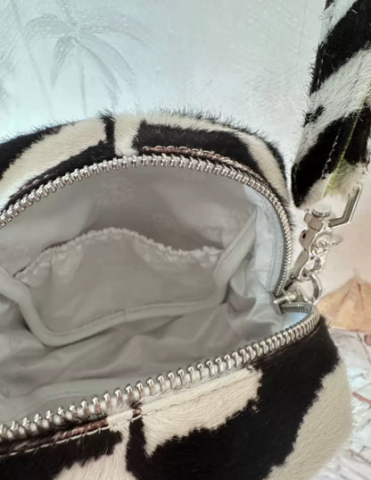 Chrome Hearts Cross patch pony shoulder bag TAKA MINI