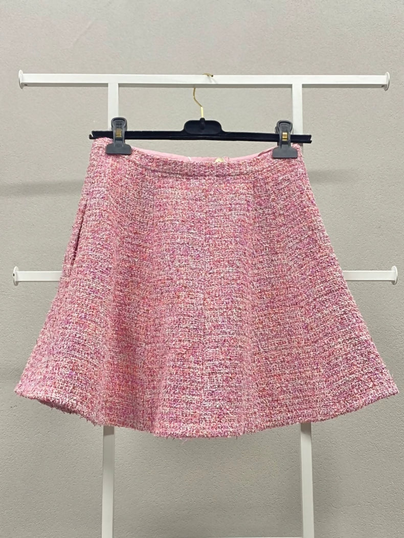 Chanel 24P Pink tweed skirt