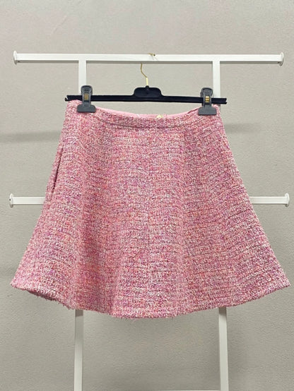 Chanel 24P Pink tweed skirt
