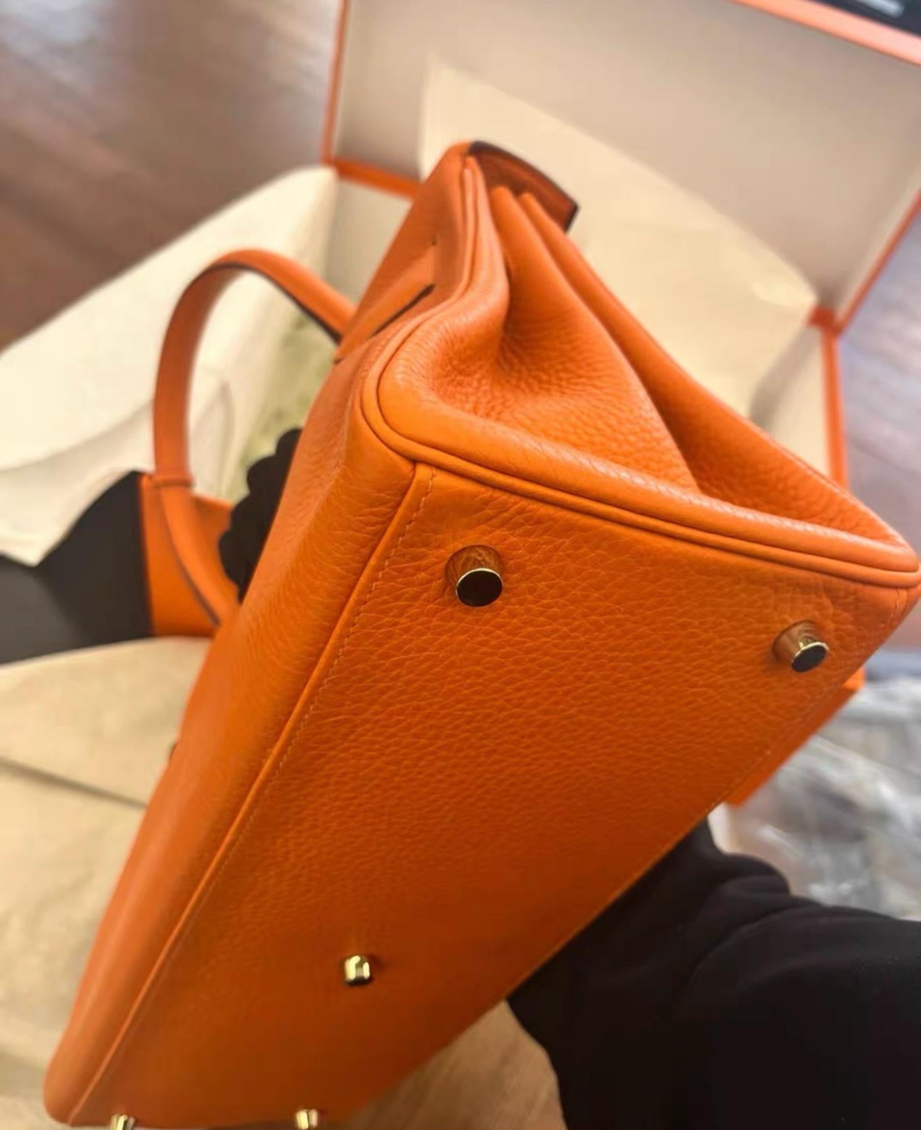 Hermès Limited Edition Kelly Fringe JPG Shoulder Orange Togo