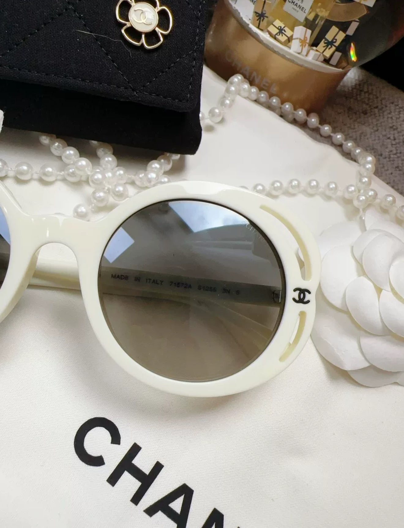 Chanel 23K ecru sunglasses