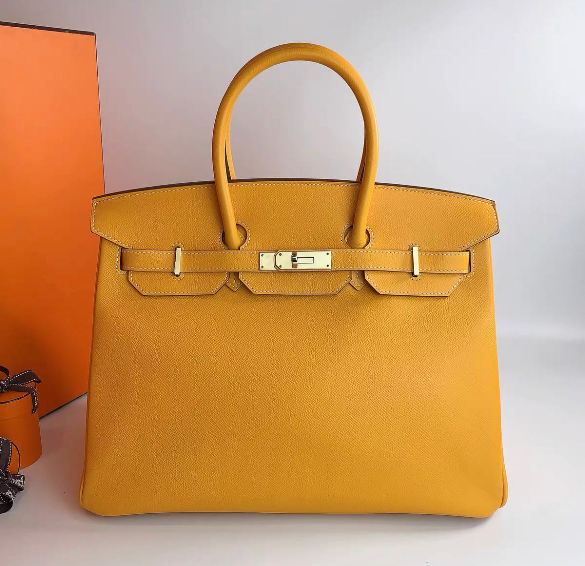 Hermès Birkin 35 Jaune D'or & Potiron Candy Epsom