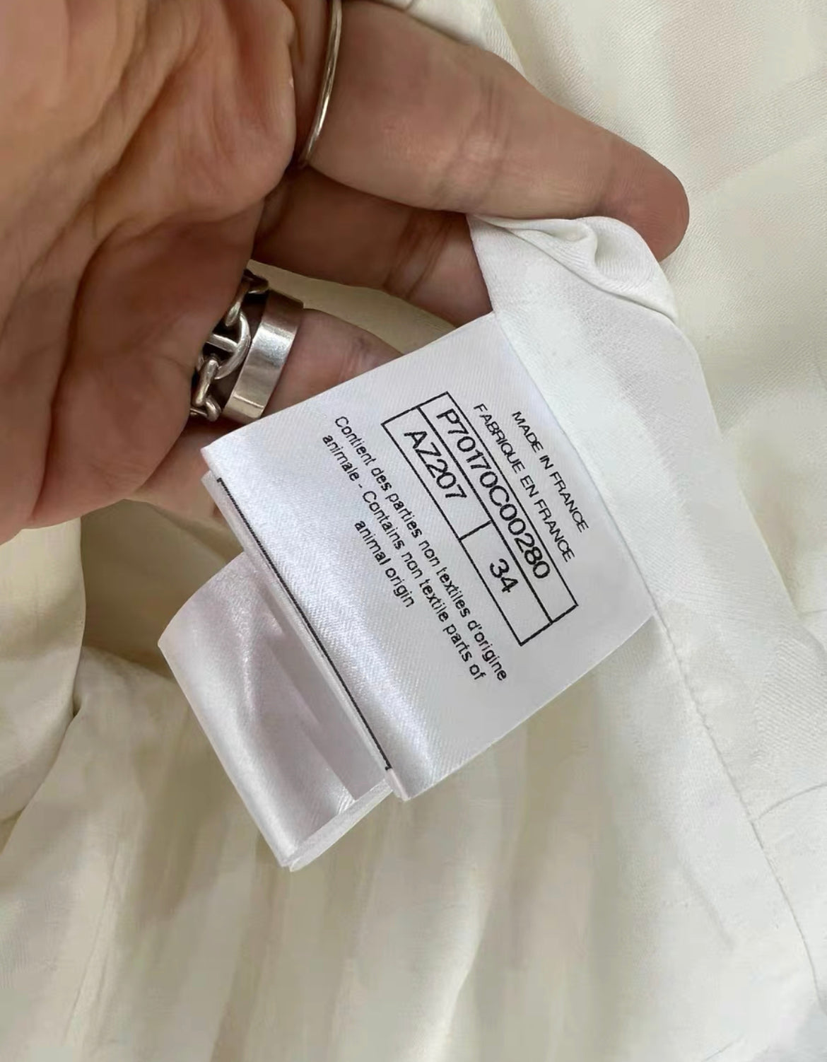 Chanel 21C four-pocket black and white woven leather vest size 34