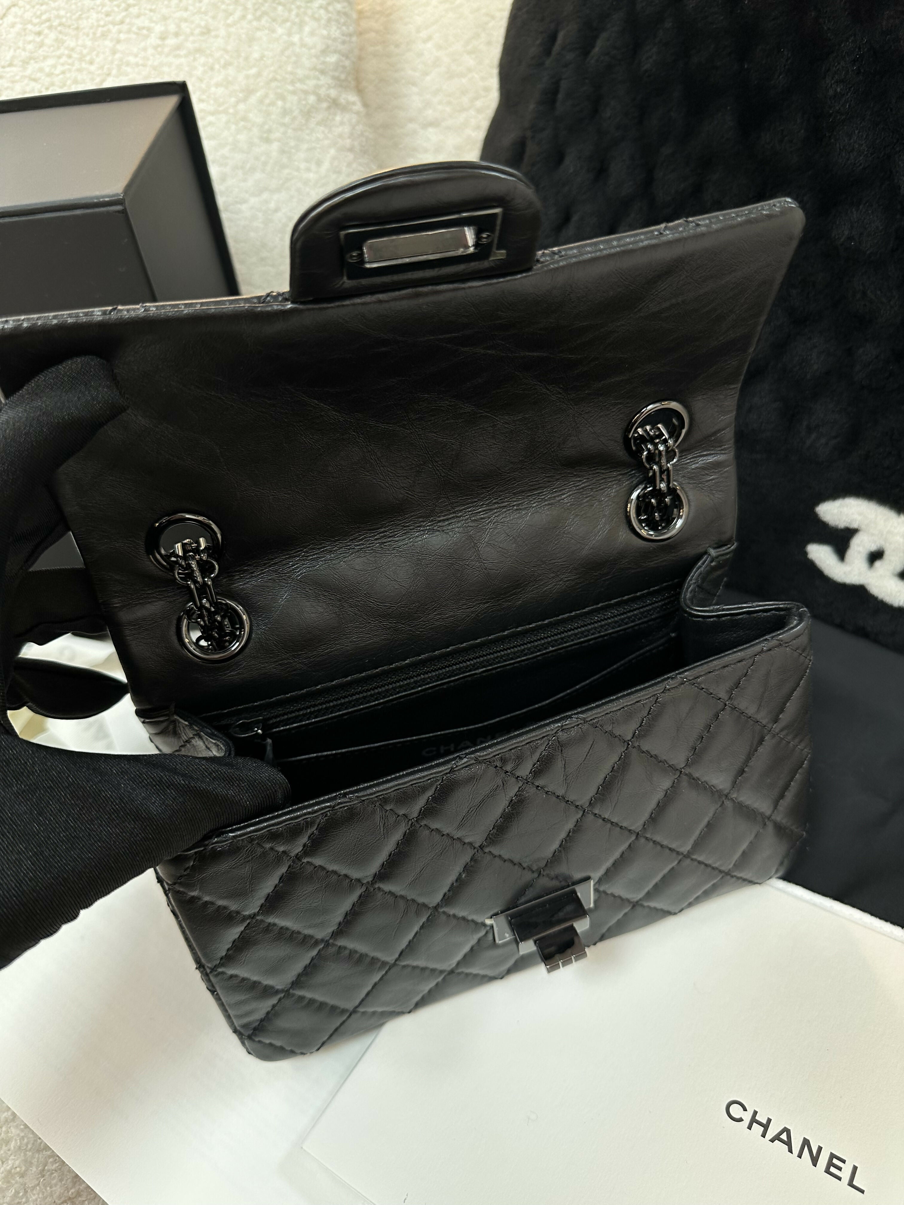 Chanel (21)2.55 Mini So Black Bag – Wararni.com