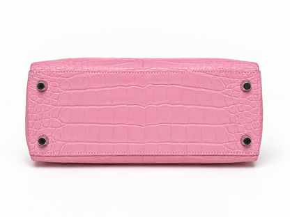 Hermès Kelly 25 5P Pink Bubblegum Alligator leather Palladium hardware