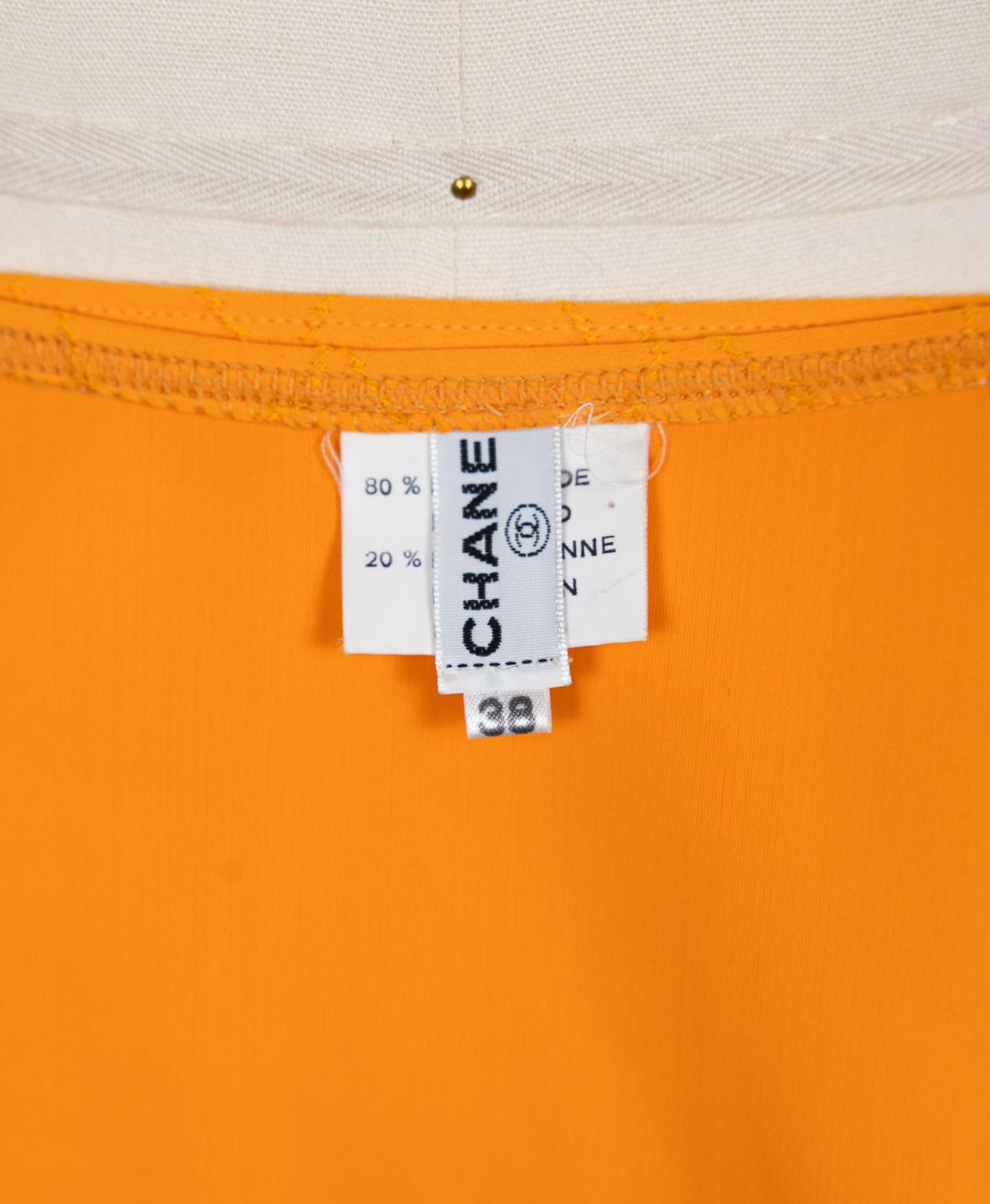 Chanel 1994 Cruise Vintage Orange Logo Quilted Bikini