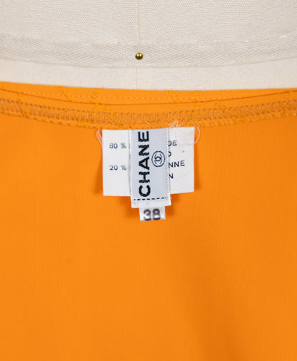 Chanel 1994 Cruise Vintage Orange Logo Quilted Bikini