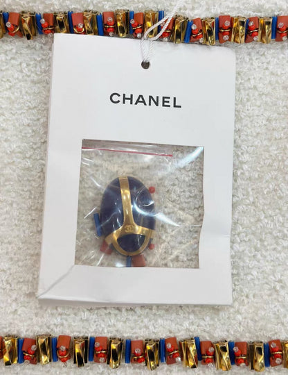 Chanel 19A White/Gold Embroidered Tweed