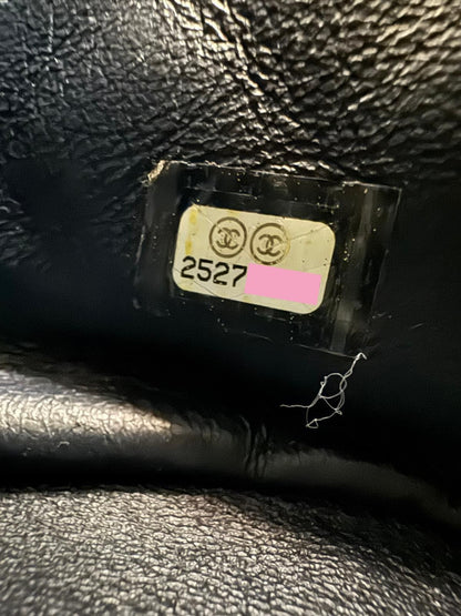 Chanel Dark Blue leather backpack with gold hardware