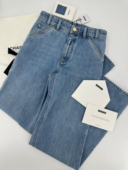 Chanel 2026 coco beige blue denim size 36