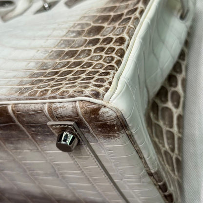 Hermes Birkin 25 Himalaya crocodile leather Palladium Hardware