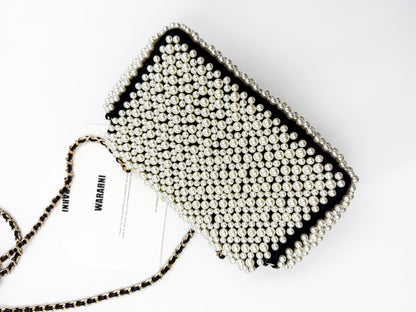 Chanel 19S Pearl-Embellished Mini Rectangular Flap Bag