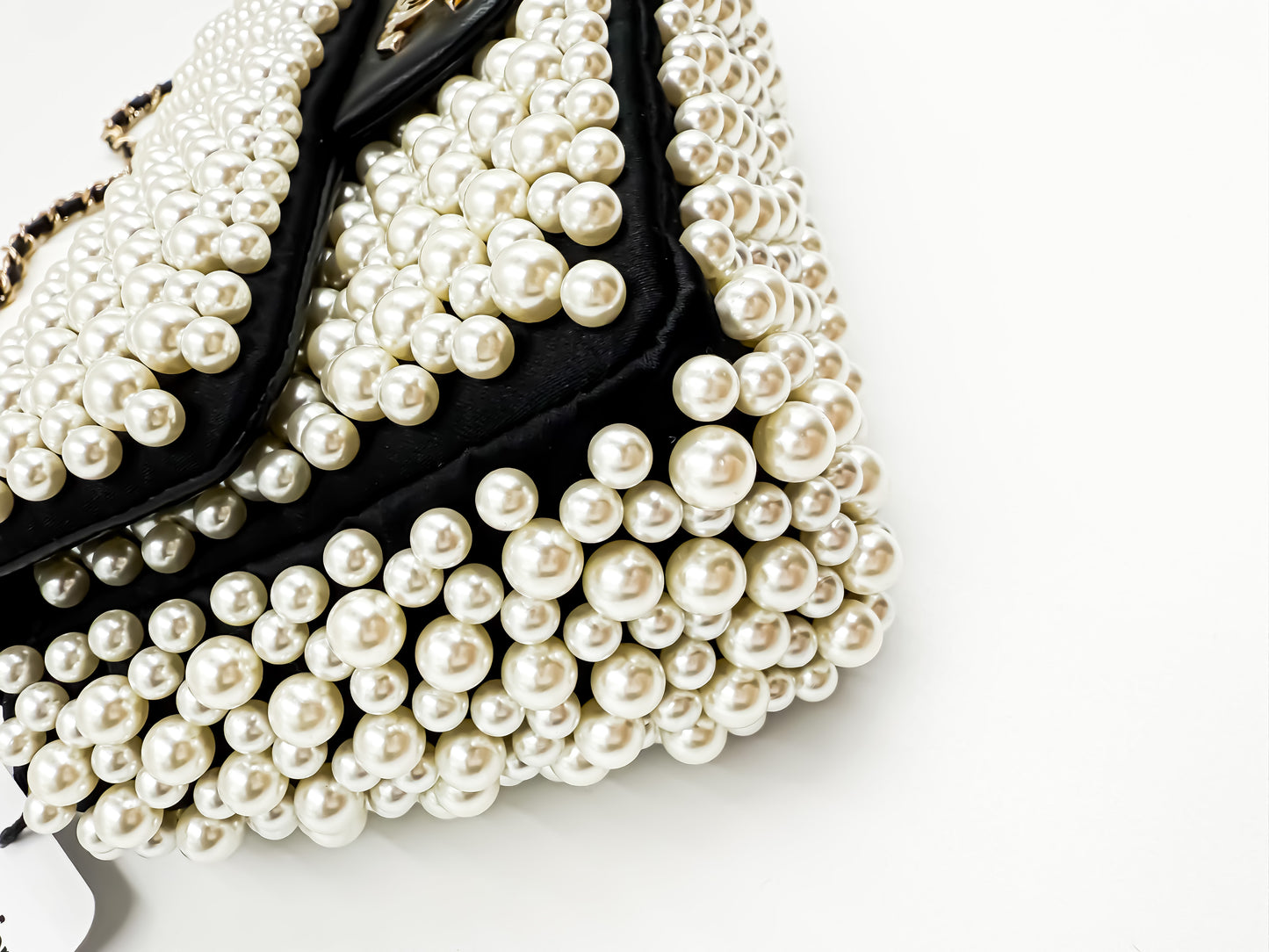 Chanel 19S Pearl-Embellished Mini Rectangular Flap Bag