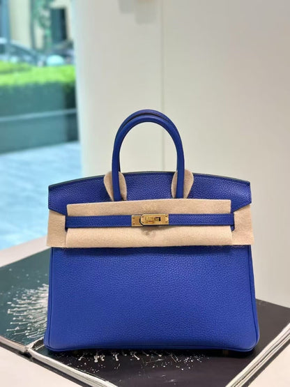Hermes Birkin 25 Blue Royal Togo Leather Gold Hardware