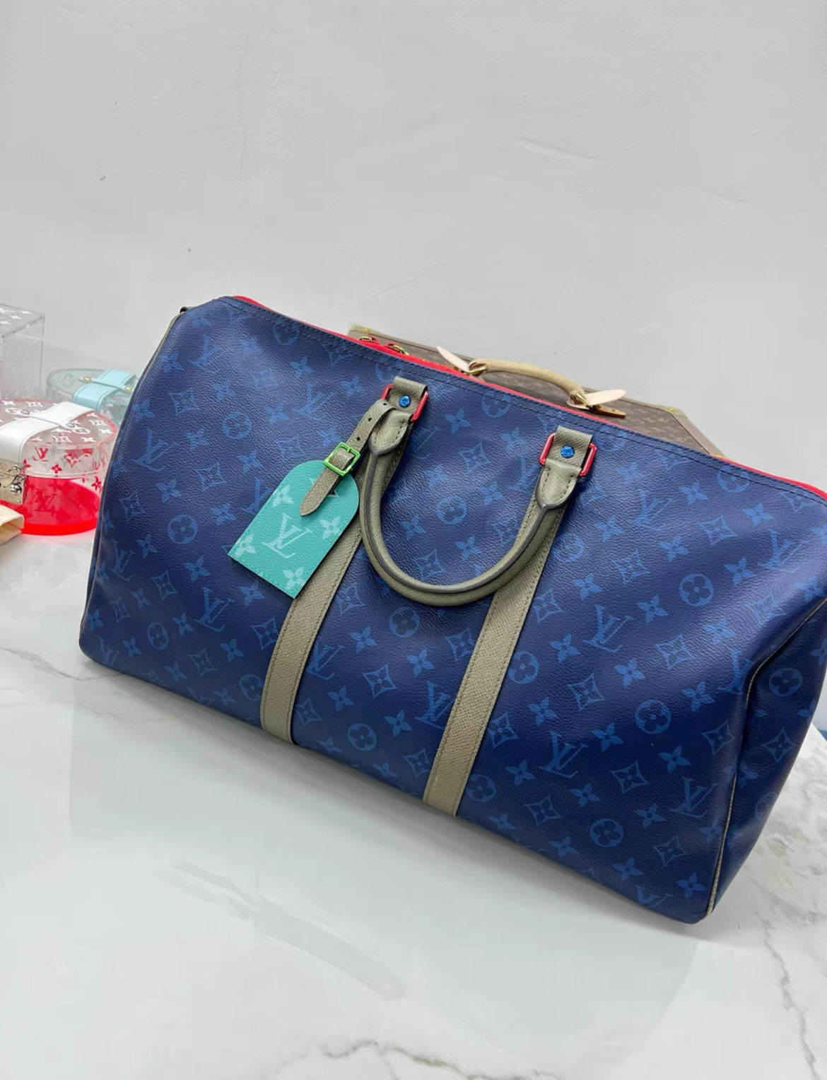 Louis Vuitton Outdoor Keepall Bandouliere Bag Limited Edition Monogram Pacific Canvas 45