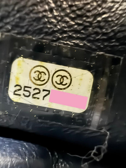 Chanel Dark Blue leather backpack with gold hardware