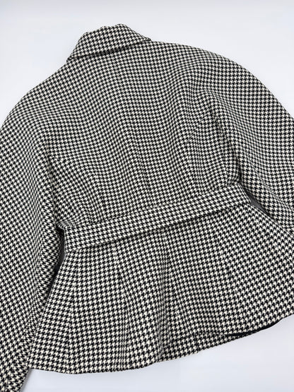 Christian Dior 2022 Houndstooth Wool Jacket — Black & White (FR 36)