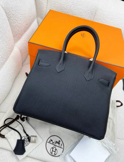 Hermes birkin 30 black togo leather palladium hardware Stamp U