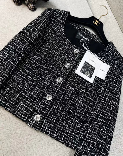 Chanel 24B Black tweed jacket