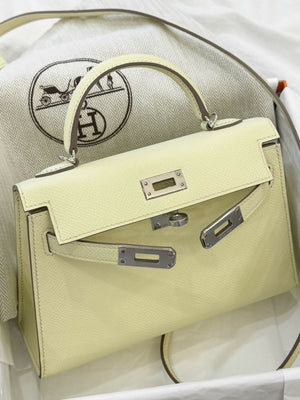 Hermès Mini Kelly II Jaune Milton Epsom Leather with Hardware W Stamp