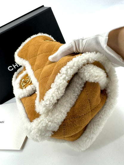 Chanel 2018 Shearling Coco Neige Flap Bag