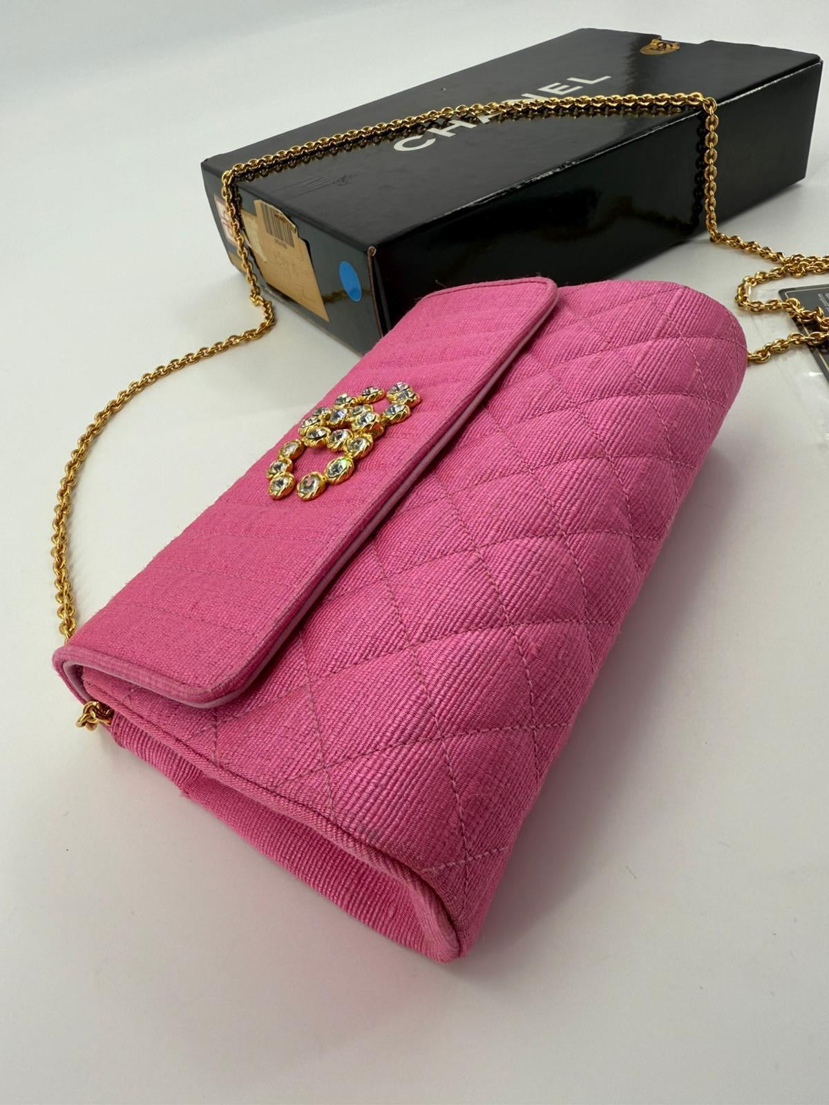 Chanel 2014 pink clutch