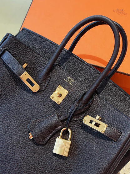 Hermès Birkin 25 Ebene 46 Togo leather Gold hardware full set stamp Y