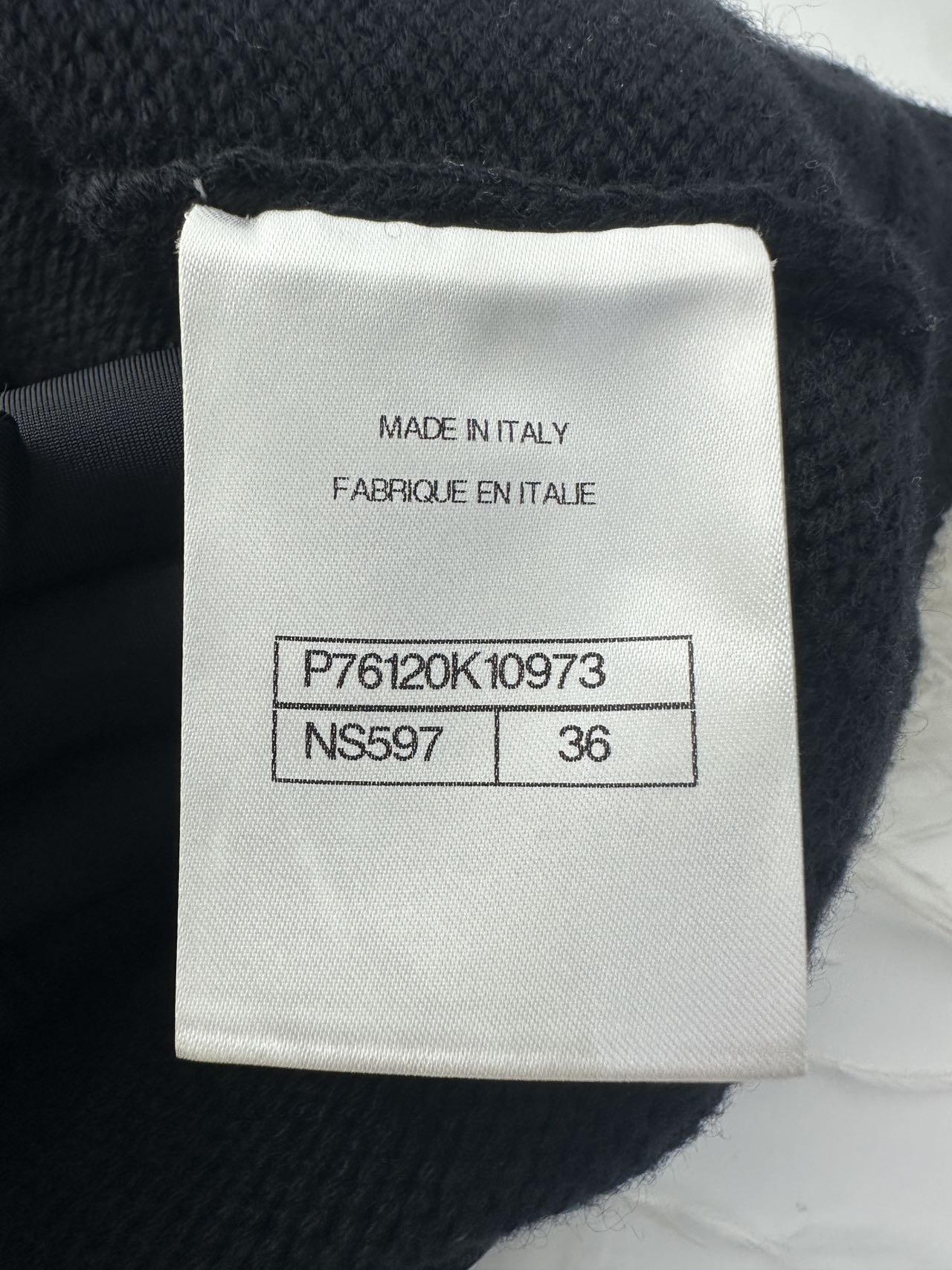 Chanel 23AW Black Cashmere & White Ostrich Feathers Cardigan