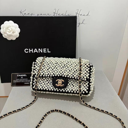 Chanel 19S Pearl Mini Rectangular Flap Bag